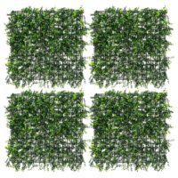 Mur végétal artificiel 100x100 cm white bloom déco murale anti-UV--Vert-ECD Germany