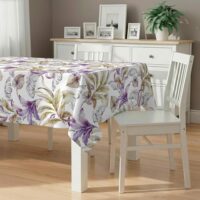 Nappe anti-taches - 100% coton - 140x250 cm-Coton-Violet-Naf Naf