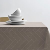 Nappe en coton taupe-Coton-Marron-Sodahl
