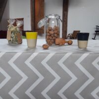 Nappe enduite coton blanche carrée 120 x 120 cm-Coton-Blanc-Fleur de Soleil