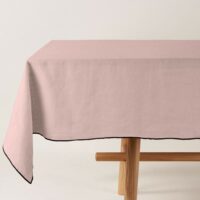 Nappe rectangulaire en lin rose 170x250 cm-Lin-Rose-Madura