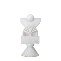 Objet décoratif en grès blanc h27--Blanc-Bloomingville
