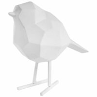 Oiseau en résine mat origami 17cm blanc-Résine-Blanc-Pt Living