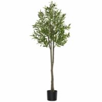 Olivier artificiel à l'aspect naturel très volumineux hauteur 150cm--Vert-Tectake