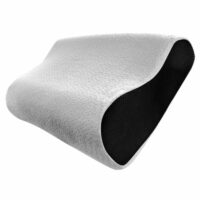 Oreiller ergonomique à mémoire de forme blanc 33x52 cm--Blanc-Bultex