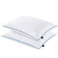 Oreiller moelleux coton et polyester 50x70 épais 12cm-Coton-Blanc-Morphea
