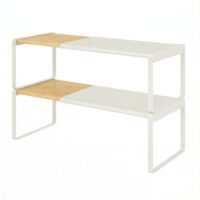 Organisateurs tiroirs et placards lot de 2 extensible beige et blanc--Jaune-SONGMICS HOME