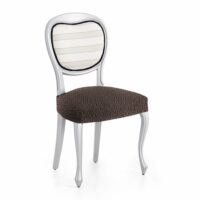 Pack 2 housses de chaise extensible marron 40 - 50 cm--Marron-Eysa