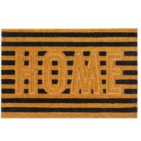Paillasson coco rayures noires home 60x40x1.5cm--Marron-Wadiga