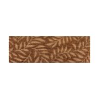 Paillasson de marche coco embossé feuillages 25x75cm--Marron-Ornami
