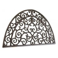 Paillasson demi-lune fonte marron-Fonte-Marron-Décoration d'Autrefois