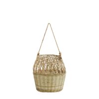 Panier à lanterne en bambou beige--Beige-Madam Stoltz
