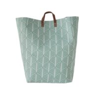 Panier à linge 70l imprimé feuillage-Lin-Vert-Guy Levasseur