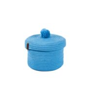 Panier enfant uni fait main bleu - 20x15-Nazar