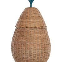 Panier enfants poire rotin naturel--Marron-Beliani