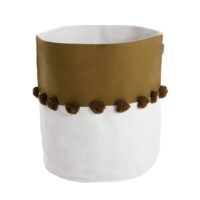 Paniers de rangement en coton 100 % or 37x40cm-Coton-Doré-ToddleKind