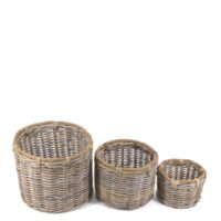 Paniers en rotin et corde Ø 40 cm-MOYCOR