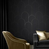 Papier peint lancet noir or 1005x52cm-Papier-Noir-Graham & Brown