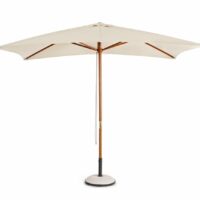 Parasol 2x3 en bois naturel avec toile-Bois-Marron-Gellinna Premium