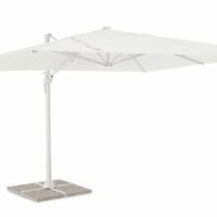 Parasol blanc à bras en aluminium 3x4-Bizzotto