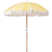 Parasol d'extérieur 150 cm jaune--Jaune-Beliani