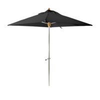 Parasol en aluminium et toile noire 200cm-Aluminium-Noir-Now's Home