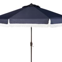 Parasol en métal marine-Métal-Bleu-Safavieh