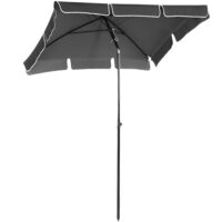 Parasol rectangulaire inclinable diamètre 2 m-Lin-Gris-Outsunny