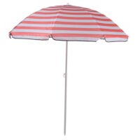 Parasol rouge polyamide h205xl170xl170cm--Rouge-No Brand