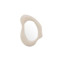 Petit miroir en verre de couleur beige-Verre-Beige-Venture Home