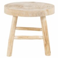 Petit tabouret en pauwlonia et peuplier-Maisons du Monde
