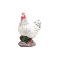 Petite poule en résine 12 x 8 x 16 cm blanc-Résine-Blanc-IMHOF