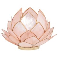 Photophore nénuphar en nacre et acier rose-Maisons du Monde
