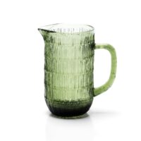 Pichet en verre vert 11