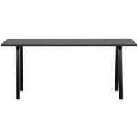 Pied de table à 2 positions carrés métal noir - lot de 1-Métal-Noir-WOOOD