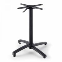 Pied de table avec système inclinable en aluminium noir klipo-Aluminium-Noir-Oviala
