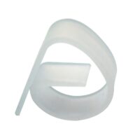 Pinces à nappe en plastique transparent givré - lot de 4 blanc-Bois de Pin-Transparent-SECODIR