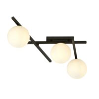 Plafonnier 3 lumières noir nordique avec position réglable--Noir-Wonderlamp