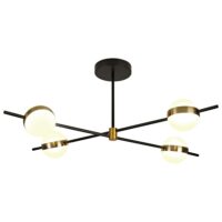 Plafonnier design en métal noir-Métal-Noir-Mantra