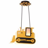 Plafonnier enfant jaune en forme de pelleteuse--Jaune-Wonderlamp