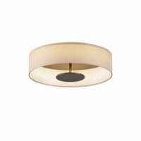 Plafonnier moderne beige tissu LED variable-Tissu-Blanc-QAZQA