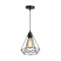 Plafonnier suspension luminaire métal noir 20