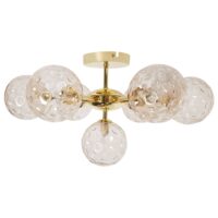 Plafonnier verre beige-Verre-Beige-Beliani