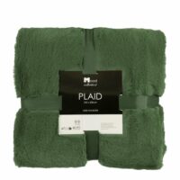 Plaid brun foncé polyester h2xl150xl200cm--Marron-Mica Decorations