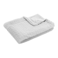 Plaid chevron  clair 130x170 cm gris en polyester--Gris-Amadeus