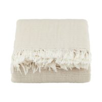 Plaid en coton beige 200x140-house doctor