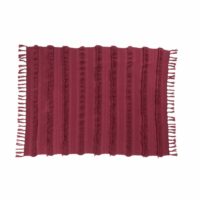 Plaid en coton rouge 125x150-Lorena Canals
