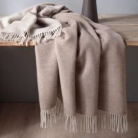 Plaid en laine et cachemire 130 x 170 cm nature/sable--Beige-BIEDERLACK