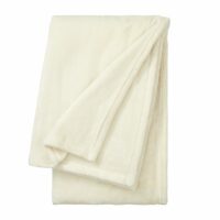 Plaid en polaire ecru 140 x 200 cm--Blanc-Desforges