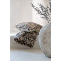 Plaid en polyester marron 180x130cm--Marron-J-line
